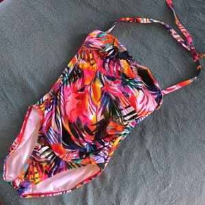 Ralph Lauren one piece swimsuit strapless + straps